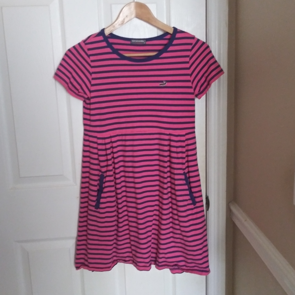 Crocodile Junior striped dress with pockets